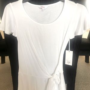 NWT Candies peplum top XS white